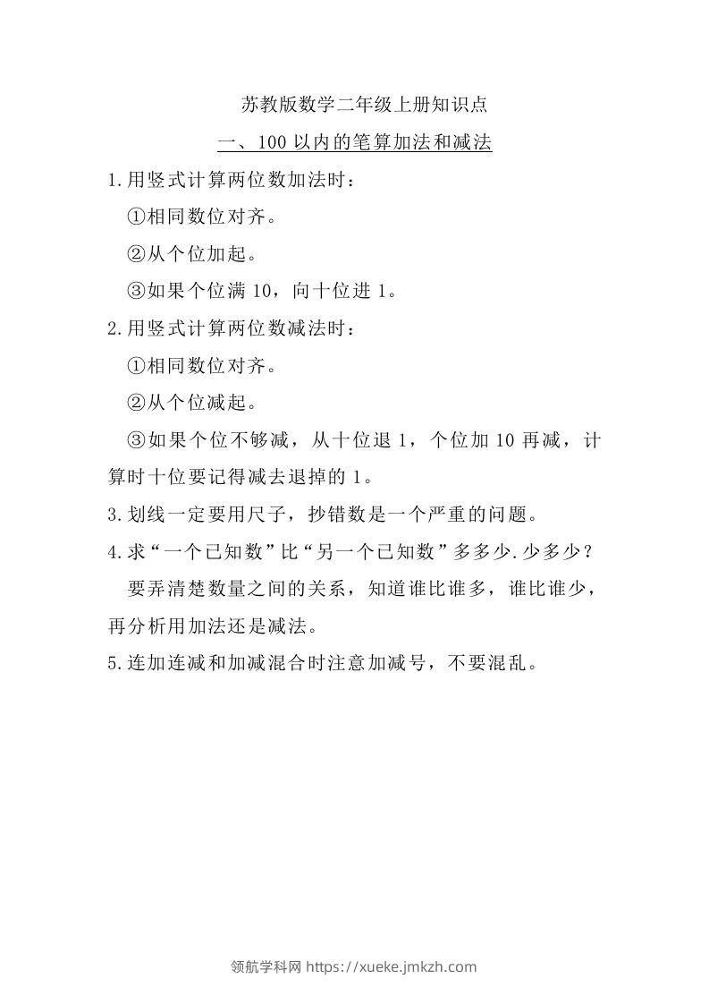 二上苏教数学知识点汇总预习-领航学科网