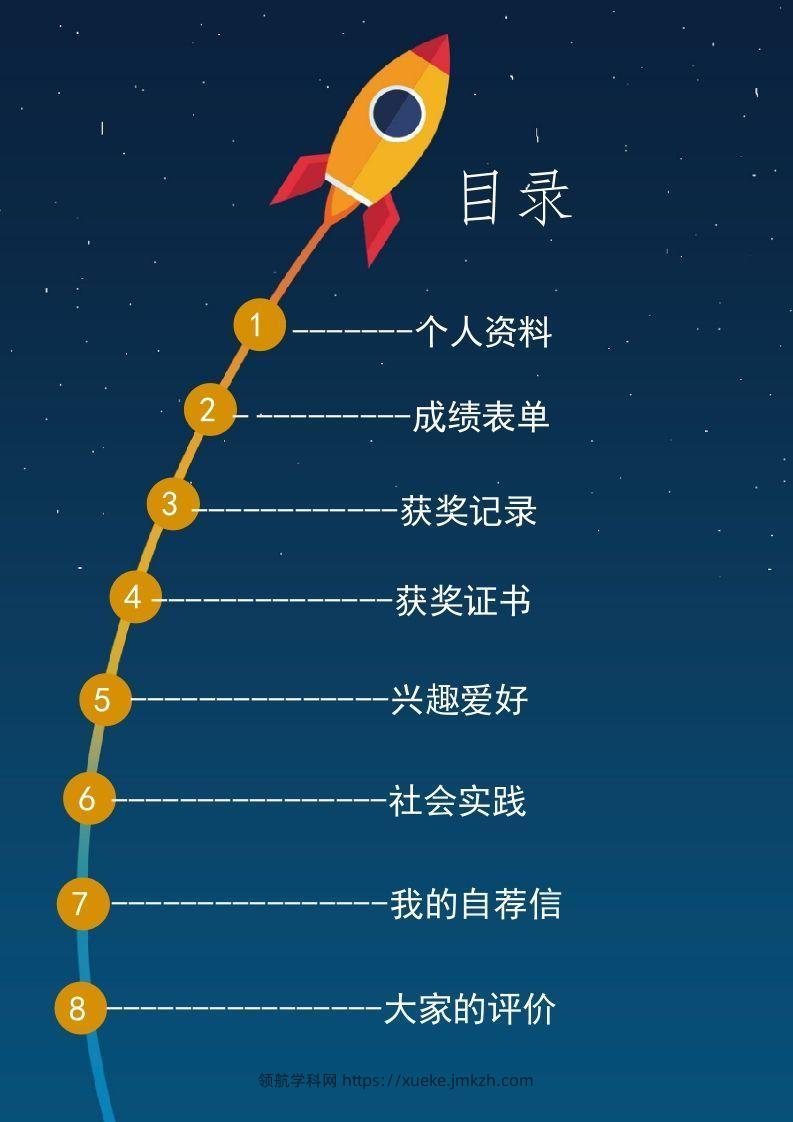 图片[2]-多页-小升初简历07-领航学科网