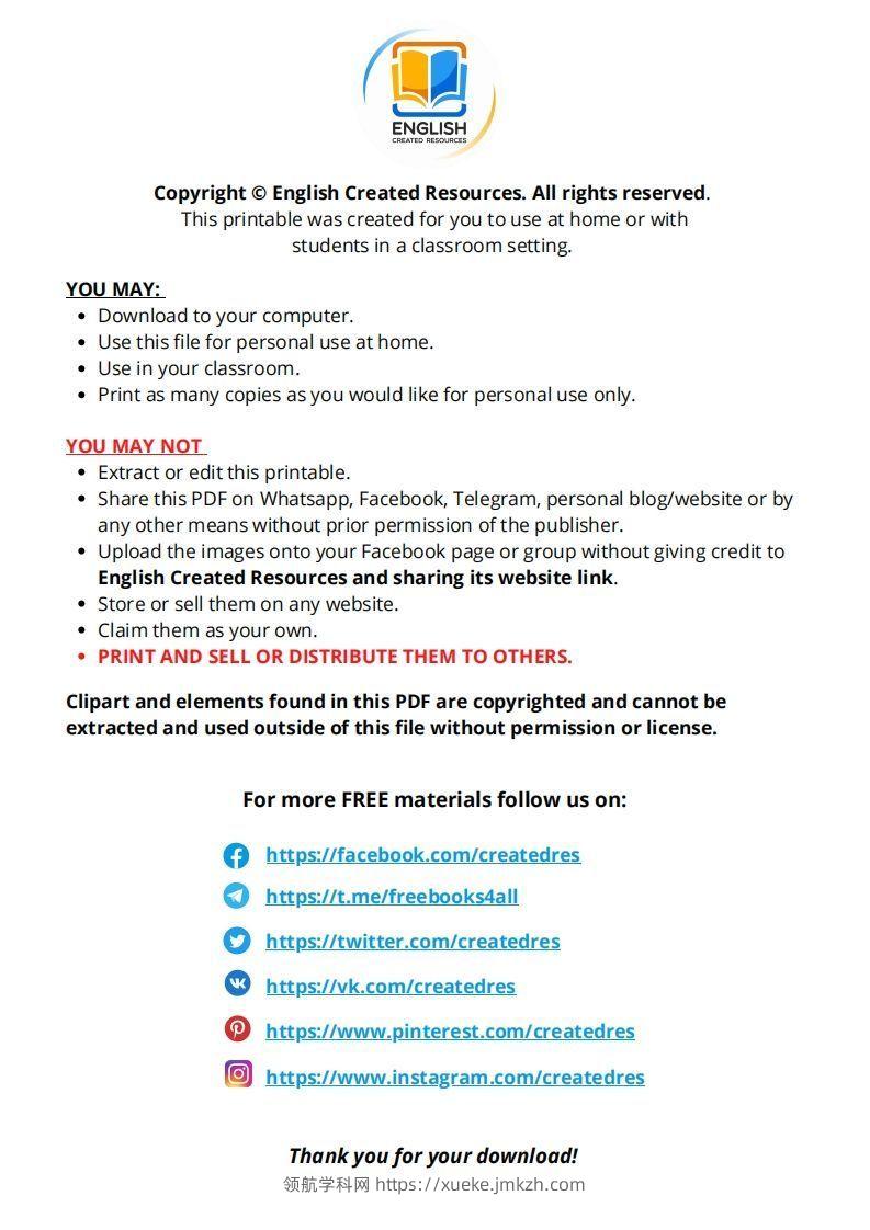 图片[2]-【英语】SpaceColoringBookCopyright2021EnglishCreatedResources-领航学科网