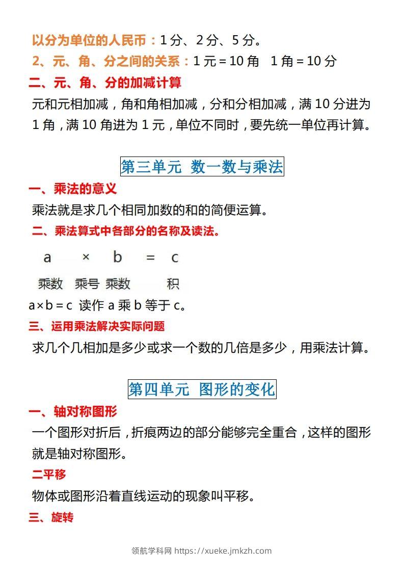 图片[2]-【北师大】二上数学重点知识点汇总预习-领航学科网