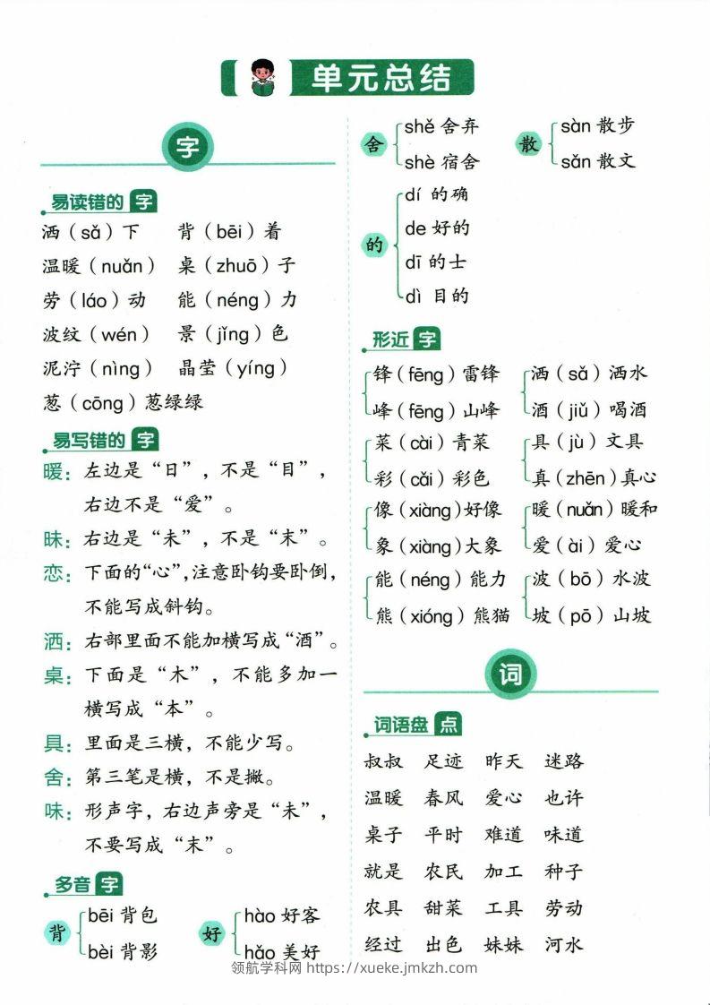 图片[3]-❤二年级下册语文单元总结-领航学科网