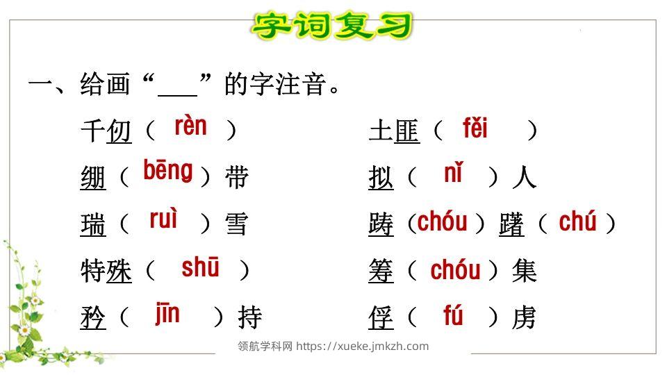 图片[2]-五年级语文下册第4单元知识点课件（部编版）-领航学科网