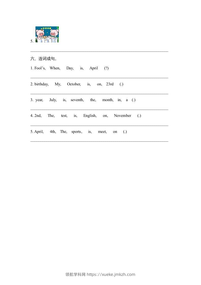 图片[3]-五年级英语下册Unit4PartA2（人教PEP版）-领航学科网