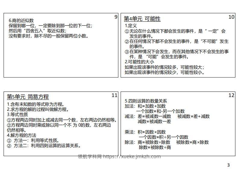 图片[3]-【人教五年级】数学上册必背笔记-领航学科网