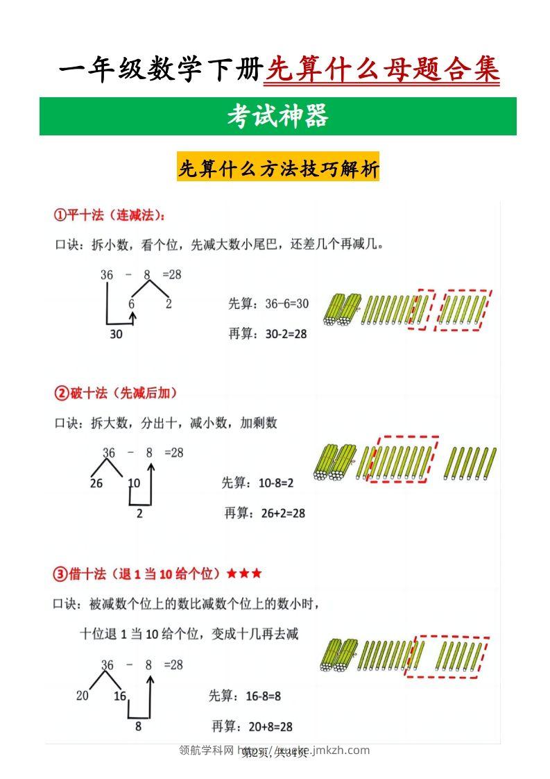 图片[2]-25新一下数学十大母题重点资料合集（34页）-领航学科网