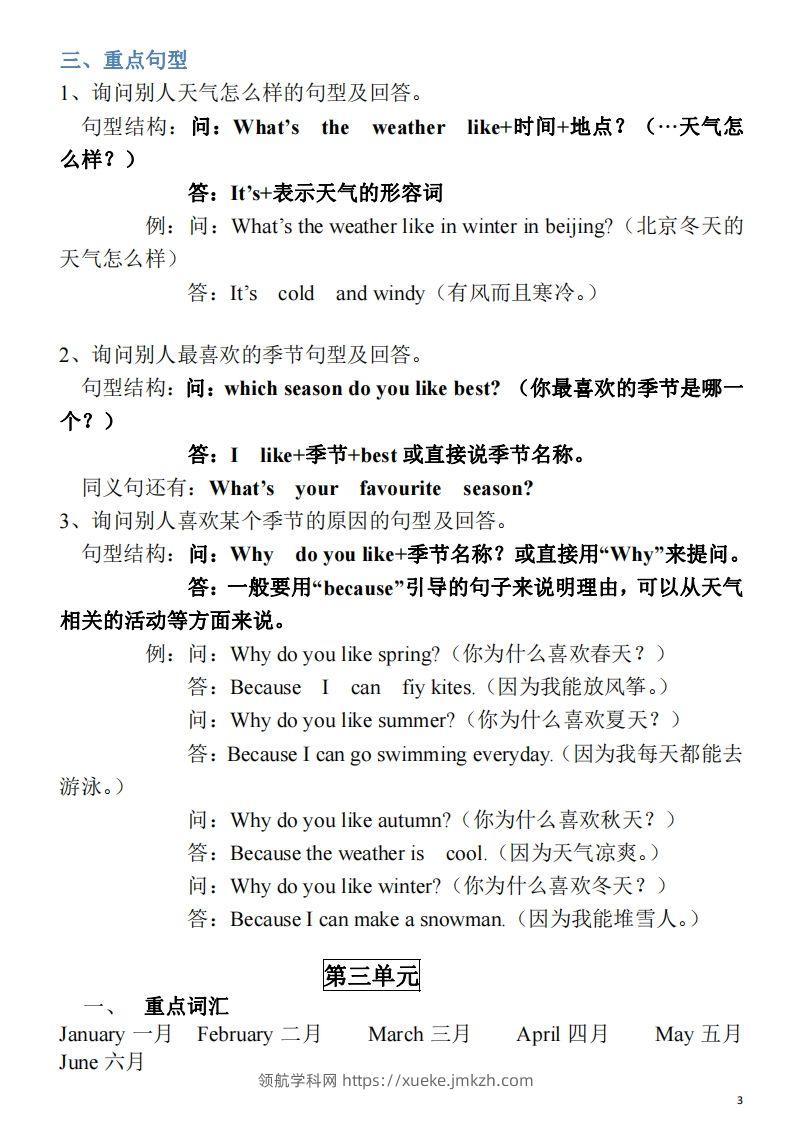 图片[3]-五年级英语下册素材-单词、短语、句型期末重点知识归纳（人教PEP版）-领航学科网