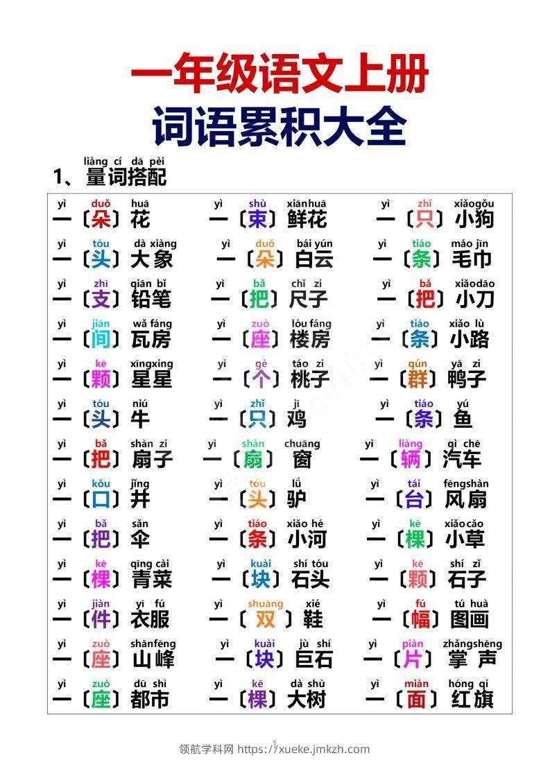 词语积累大全-领航学科网