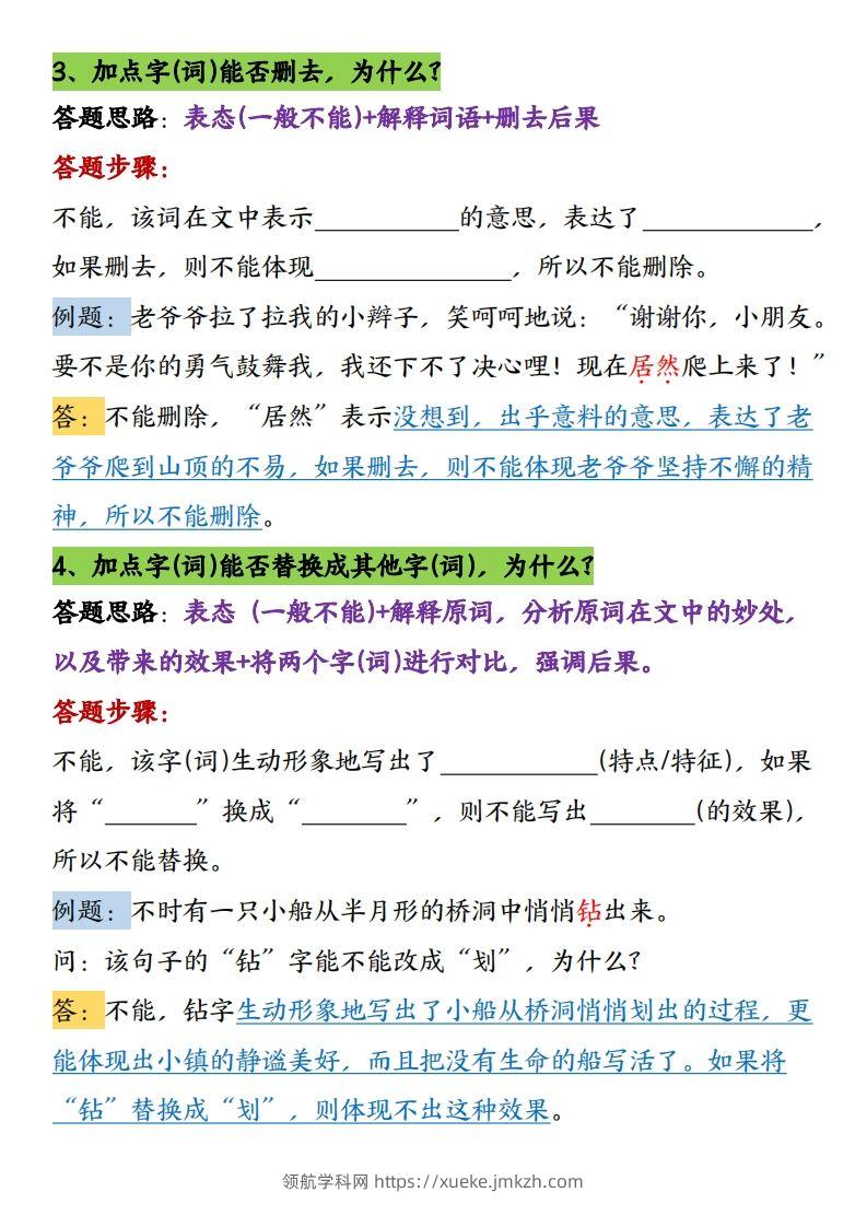 图片[2]-【16条阅读理解常考题型和答题技巧】六下语文-领航学科网