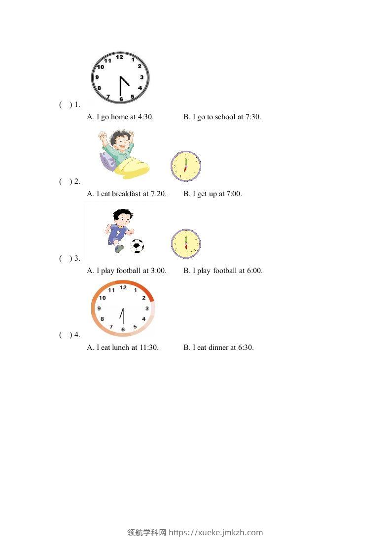 图片[3]-二年级英语下册Unit5_单元测试卷（人教版）-领航学科网