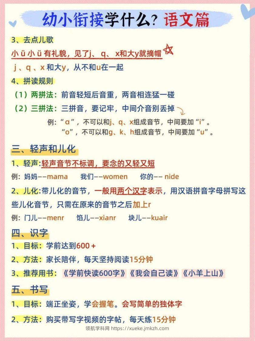 图片[2]-幼小衔接语文篇-领航学科网